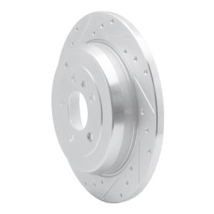 Mercedes-Benz R500 Brake Rotor (1) - Rear Left - R1 Concepts - Drilled & Slotted - Silver - `06-`12